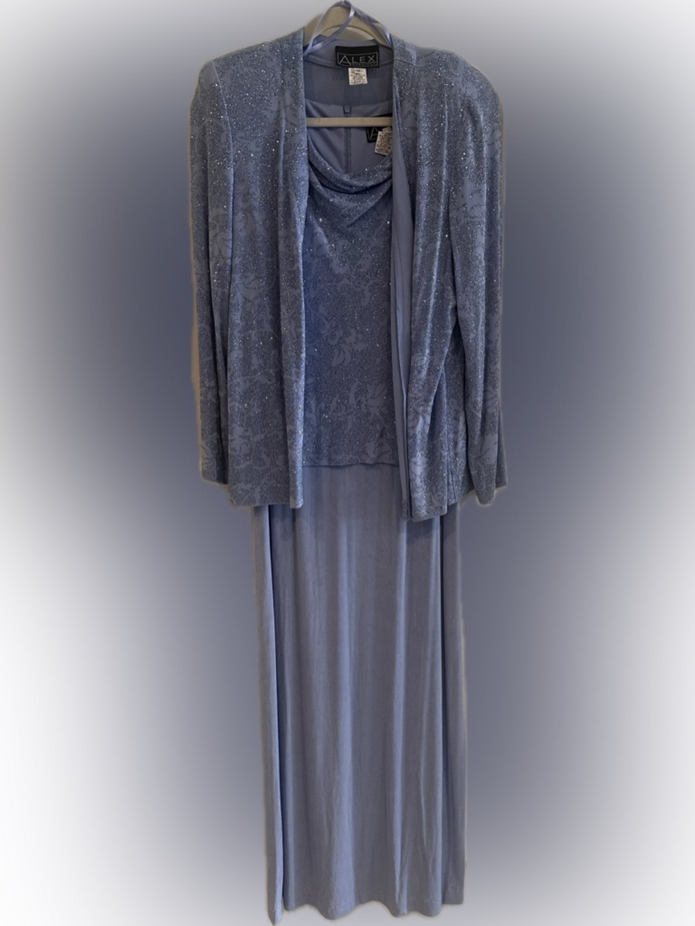 Alex Evenings 2 Pc. Formal Gown Sparkling ✨ Periwinkle- Size 12 - Worn Once!